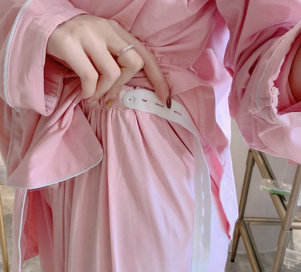 Modal Cotton Month Clothes Spring And Summer Thin Postpartum Cardigan Pregnant Pajamas