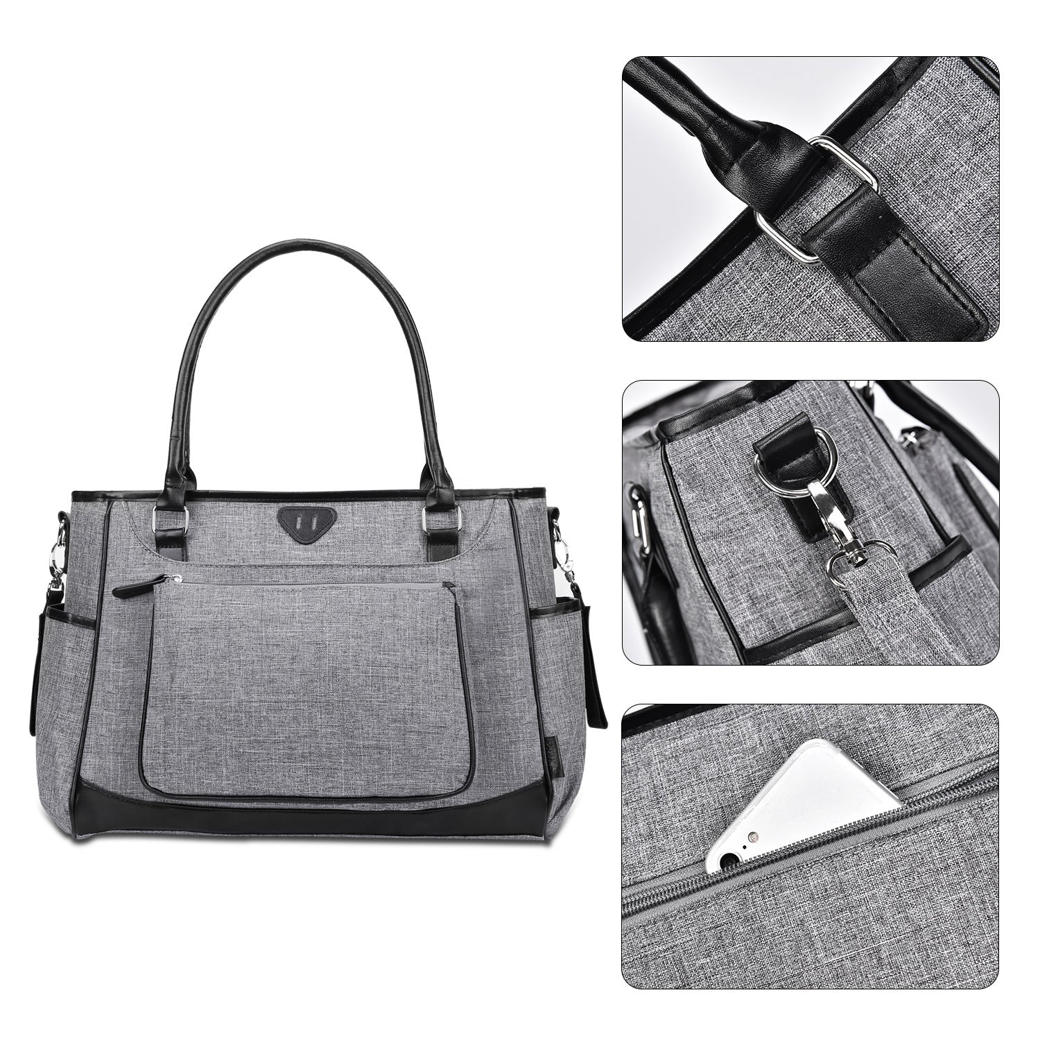 Bolso de Momia Multiusos, Bolso Impermeable de Hombro para Mujeres Embarazadas