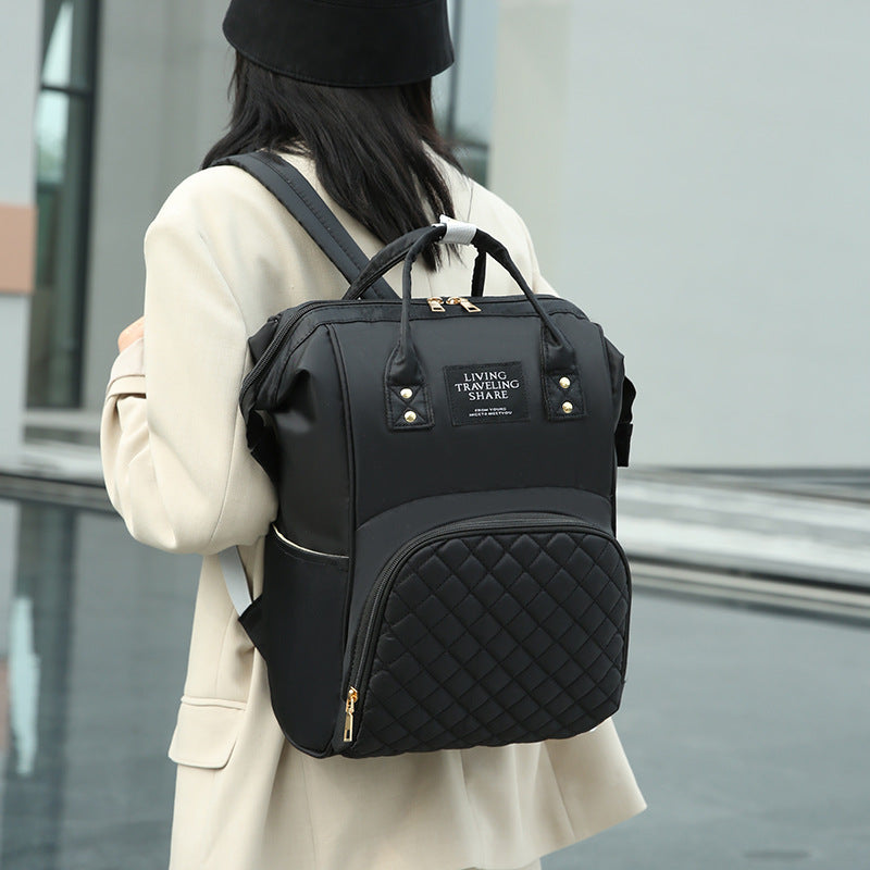 Bolsa de pañales conveniente para salir con el bebé, hilo de bordar, bolsa para mujer embarazada