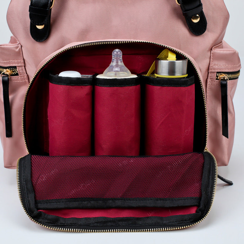 Fabricantes detectan bolsa de momia de gran capacidad multifunción para hombro, bolsa de mujer embarazada impermeable al por mayor, pañalera personalizada para maternidad e infancia