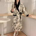 Maternity Pajamas Soft Thermal Women Loose Nursing Nightgown Cute Solid Color Sleep Dress Spring and Autumn Maternity Sleepwear