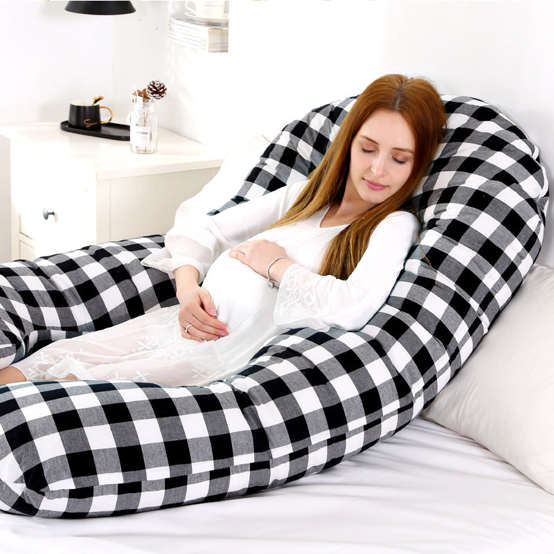 Almohada de algodón extraíble y lavable para mujeres embarazadas